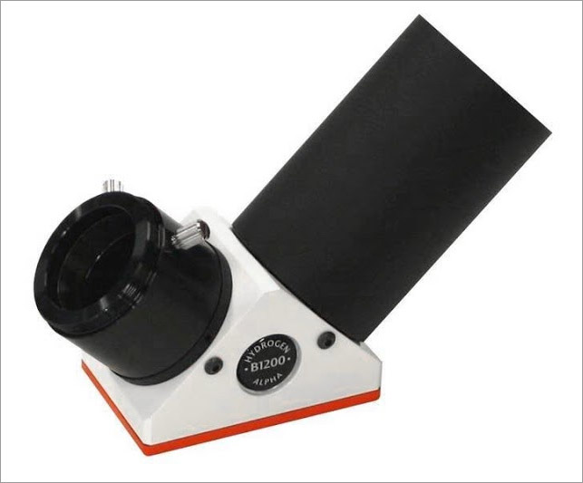 A solar diagonal removes the comb of wavelengths passed by a solar H-alpha
                    filter/etalon