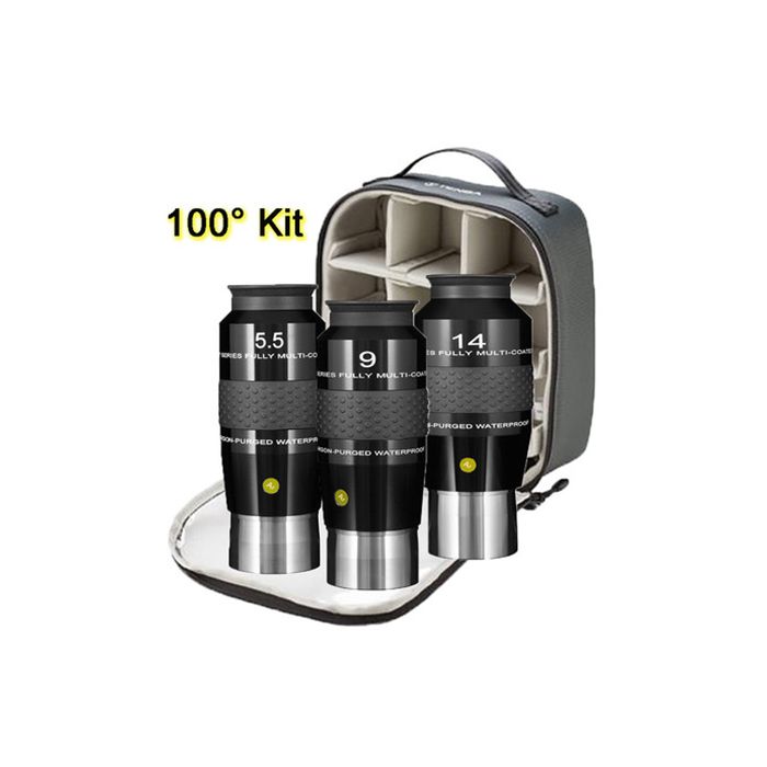 Explore Scientific 100° 3 Eyepiece Kit (2
