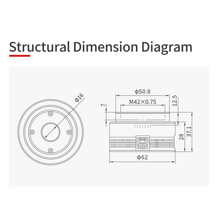 ZWO ASI715MC CMOS Color Astronomy Camera # ASI715MC