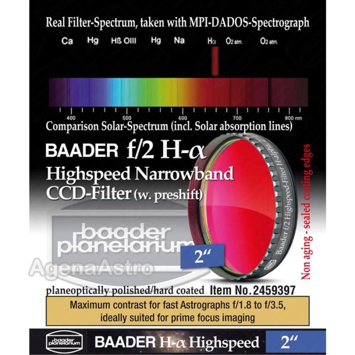 Baader f/2 Highspeed Narrowband CCD Filter: H-Alpha - 2