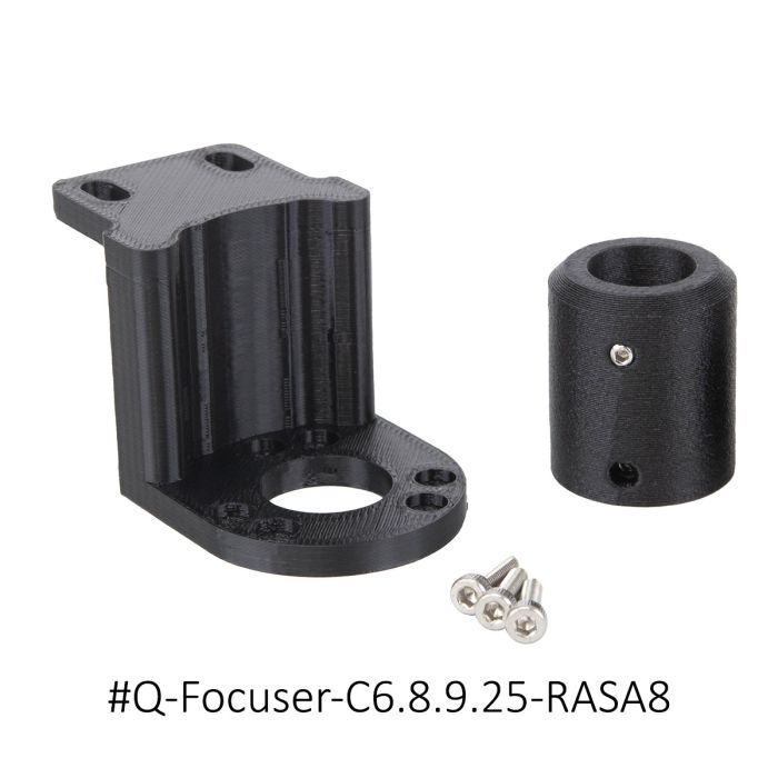Buckeye Stargazer SCT Mounting Brackets for QHY Q Focuser # Q-Focuser-C6.8.9.25-RASA8 