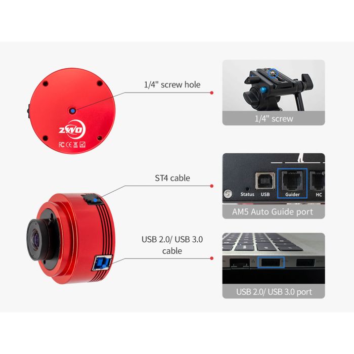 ZWO ASI678MC 8.29 MP CMOS Color Astronomy Camera with USB 3.0