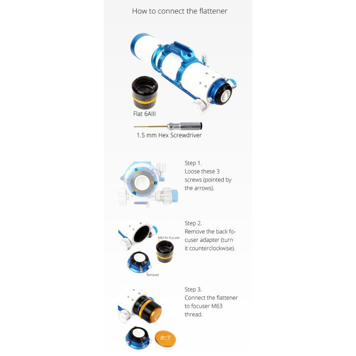 William Optics All New 0.8x Reducer / Adjustable Field Flattener