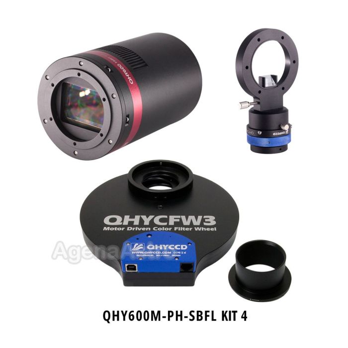 QHY 600M-PH (Short BFL) Cooled Monochrome Astronomy Camera Kit with Medium Pro OAG & Large 2
