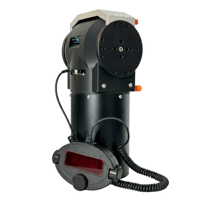  Side view of the Track The Stars TTS-160 Panther PRO Mount Head with control until plugged in.