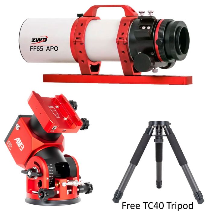ZWO FF65 Apo Telescope & AM3N Equatorial Mount w/ FREE TC40 Tripod