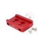 William Optics 90mm Saddle Plate for Vixen-Style Dovetail Rails - Red # SP90-RD