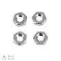 Hex Nut, Stainless Steel, Metric M5-0.8 Thread (Pack of 4)