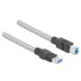 Pegasus Astro USB 3.2 Gen 1 Type-A Male to Type-B Male Cable with Metal Jacket - 1m / 3ft Long (Pack of 1) # USB3B-METAL-1M