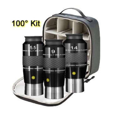 Explore Scientific 100° 3 Eyepiece Kit (2