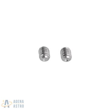 Set Screw with Hex Socket, Flat Point, M4 Thread (Pack of 2)