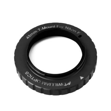 Open Box: William Optics 48mm Wide T-Ring for Nikon F-Mount SLR-DSLR Cameras - Black # TM-NK-F-M48