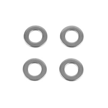 Flat Washer, Stainless Steel, Metric M4 (Pack of 4)
