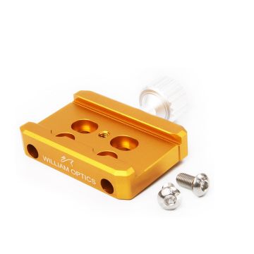 William Optics 90mm Saddle Plate for Vixen-Style Dovetail Rails - Gold # SP90-GD