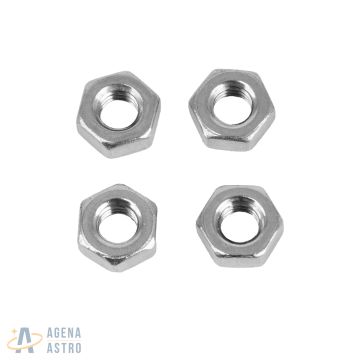 Hex Nut, Stainless Steel, Metric M5-0.8 Thread (Pack of 4)