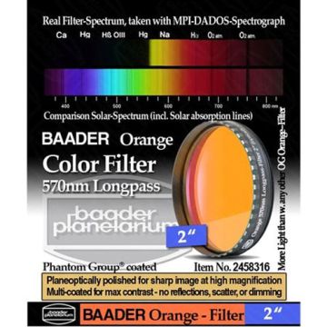Baader Premium Eyepiece Filter: Orange, 570nm Longpass - 2