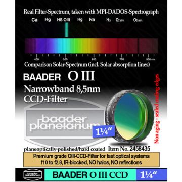 Baader Narrowband O-III (8.5nm) CCD-Filter - 1.25