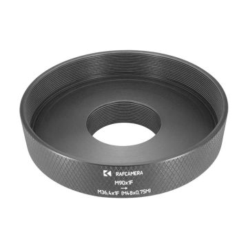 Raf Camera M90x1 Female to M36.4x1 Female / M48x0.75 Male Thread Adapter (for using a Takahashi Collimator on a GSO RC8 Telescope)