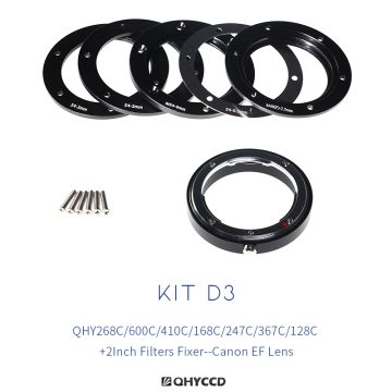 QHY Adapter Kit - Combo D3 (For Select QHY APS-C/FF Cameras & Nikon F Lenses) # 020109