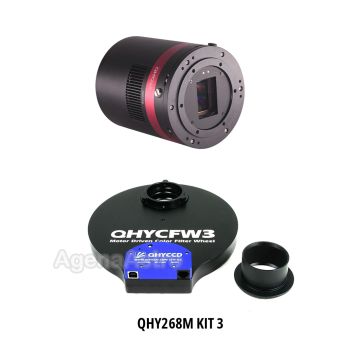 QHY 268M-PH Cooled Monochrome Astronomy Camera Kit with 36mm 3M-US7 Ultra Thin Filter Wheel