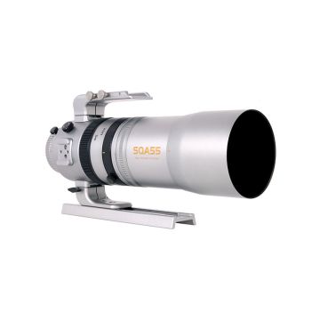 Askar SQA55 f/4.8 Quintuplet Petzval Refractor Telescope side profile feattuing finder base