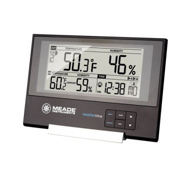 Meade Slim Line Personal Weather Station with Atomic Clock # TE256W