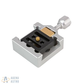 Agena V Series Vixen-Style Dovetail Saddle (Silver) with Vixen Dovetail Bar and Photo Screw - 62mm (2.5