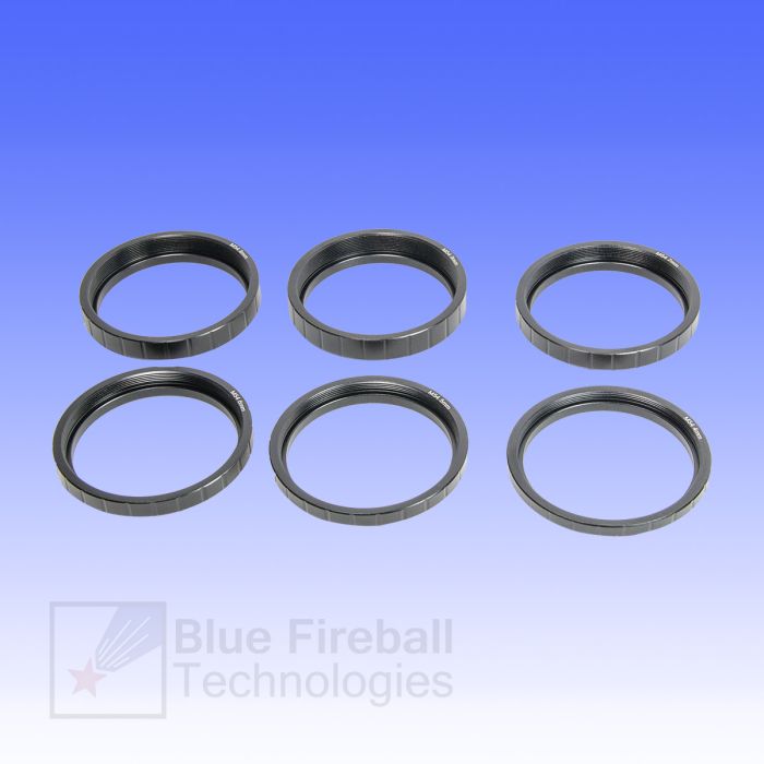 Blue Fireball M54x0.75 Thread Spacer Set (6 Spacers from 4mm to