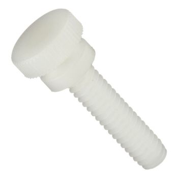 Thumb Screw, Plastic, Knurled Head, 1/4"-20, 0.75" Length (Pack of 4)