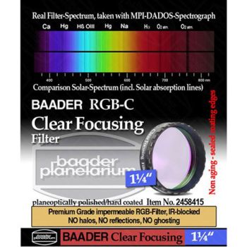 Baader Clear Glass Filter for Focusing or Dust Protection - 1.25" # FC-1 2458415