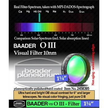 Baader O-III Nebula Filter - 1.25" # FOIII-1 2458395