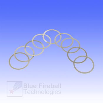 Blue Fireball 9-pc Fine-Tuning Spacer Ring Set for M42 T/T2 Threads - 0.1 to 1.0 mm # S-SET7