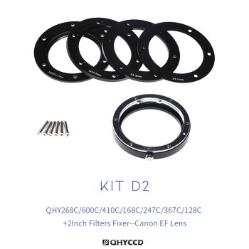 QHY Adapter Kit - Combo D2 (For Select QHY APS-C/FF Cameras & Canon EF Lenses) # 020108