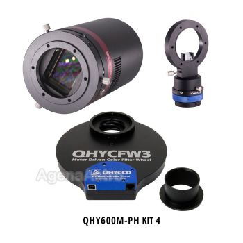 QHY 600M-PH (Standard BFL) Cooled Monochrome Astronomy Camera Kit with Medium Pro OAG & Large 2"/50mm Filter Wheel