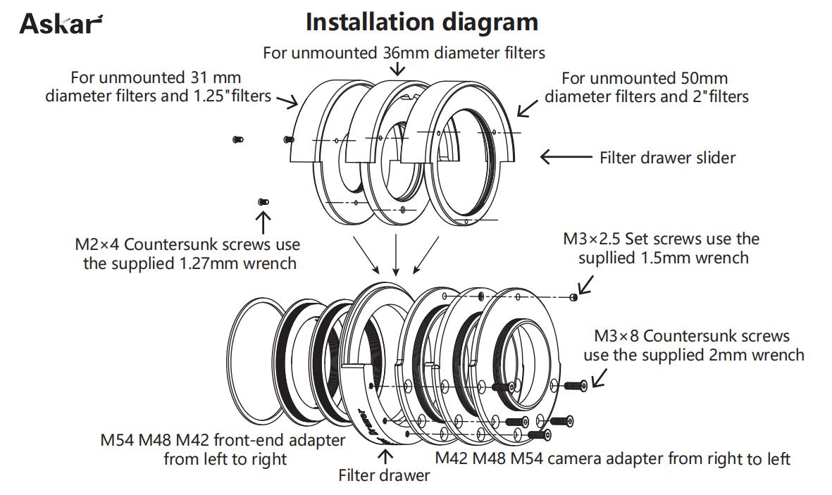 Askar M54 Filter Drawer installation guide