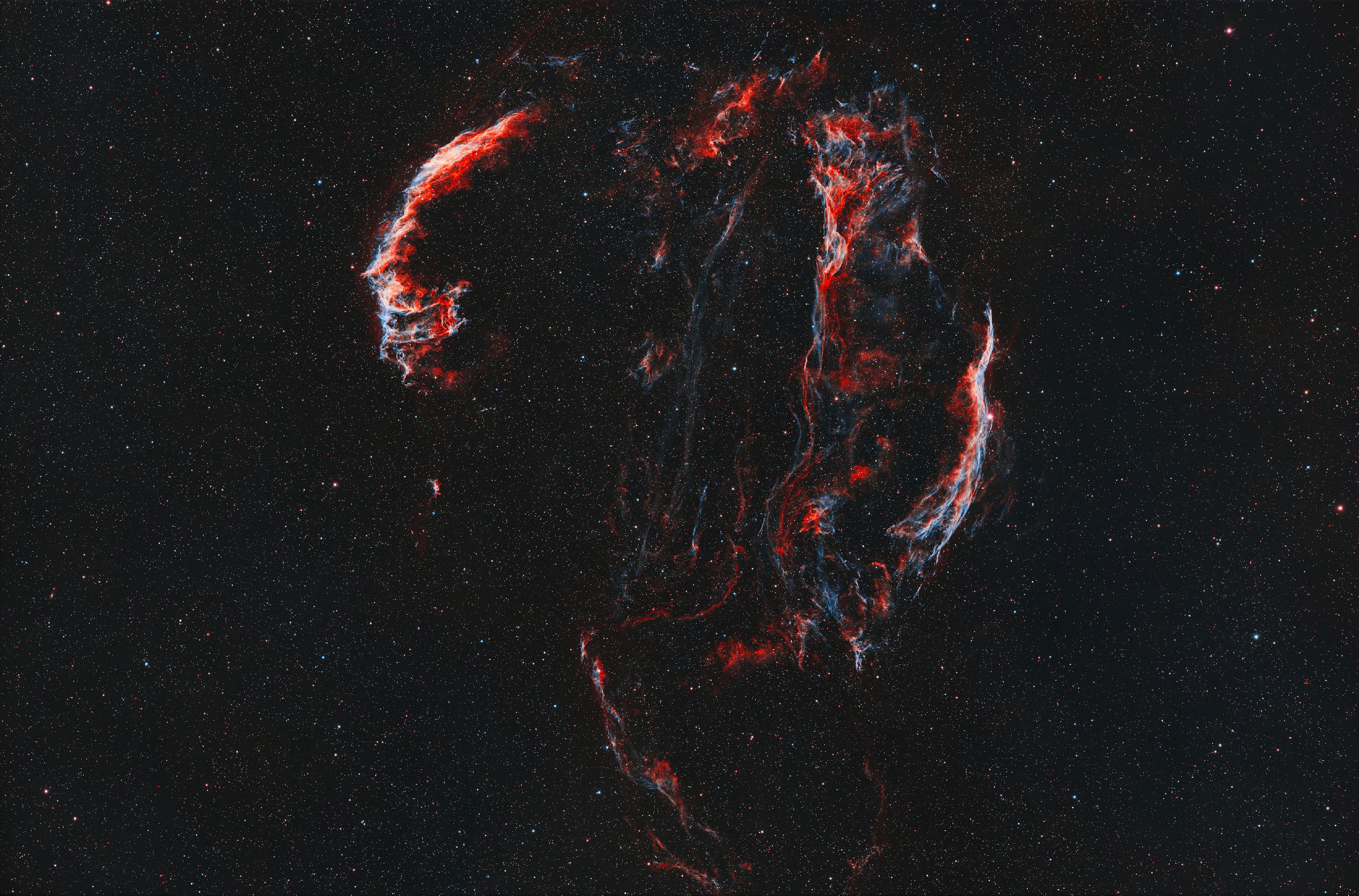 Nakoh 60GT 60mm f/6 Triplet APO Astrograph sample images of veil nebula.