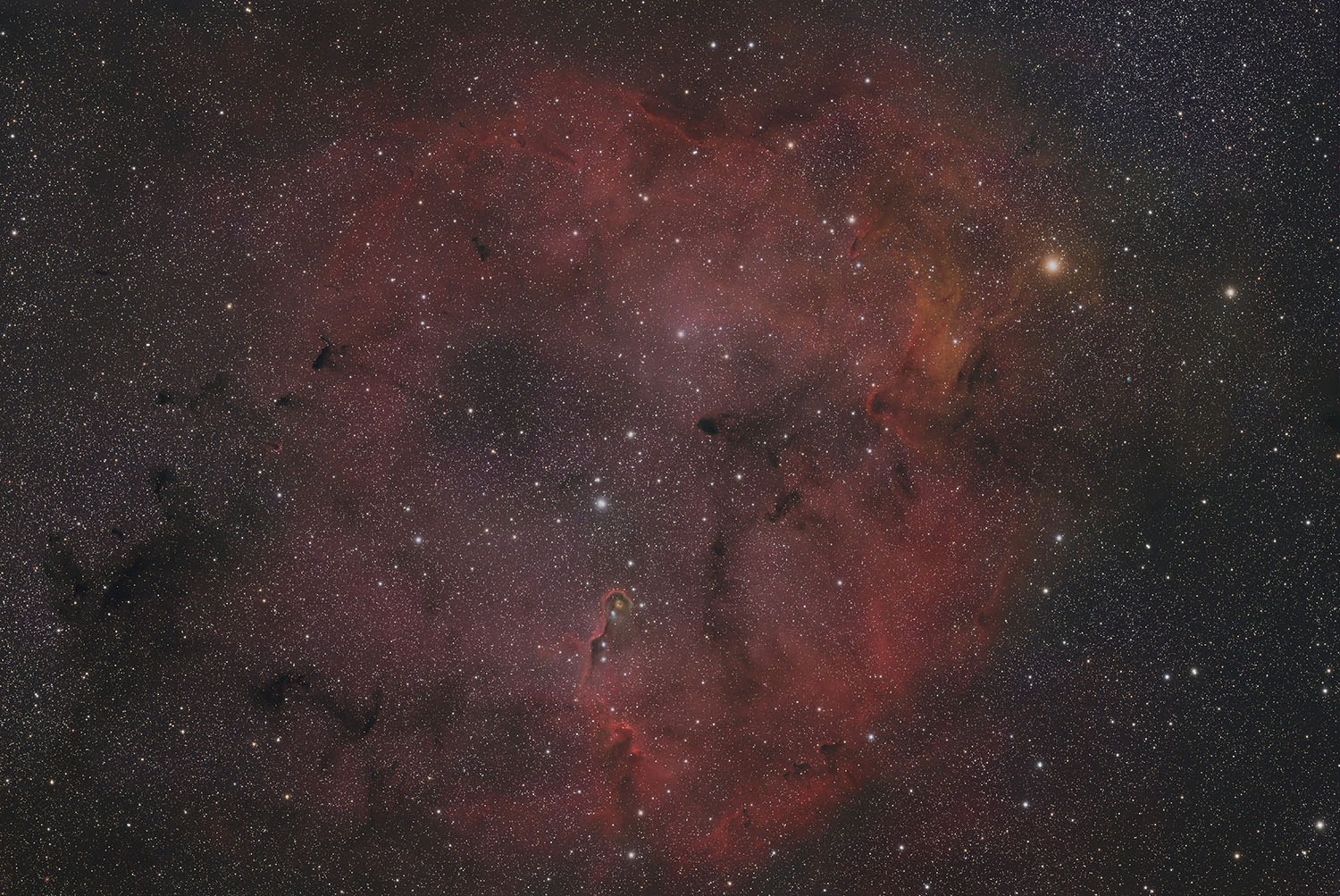 Nakoh 1.0x Flattener for 60GT Astrographs example image of IC1396