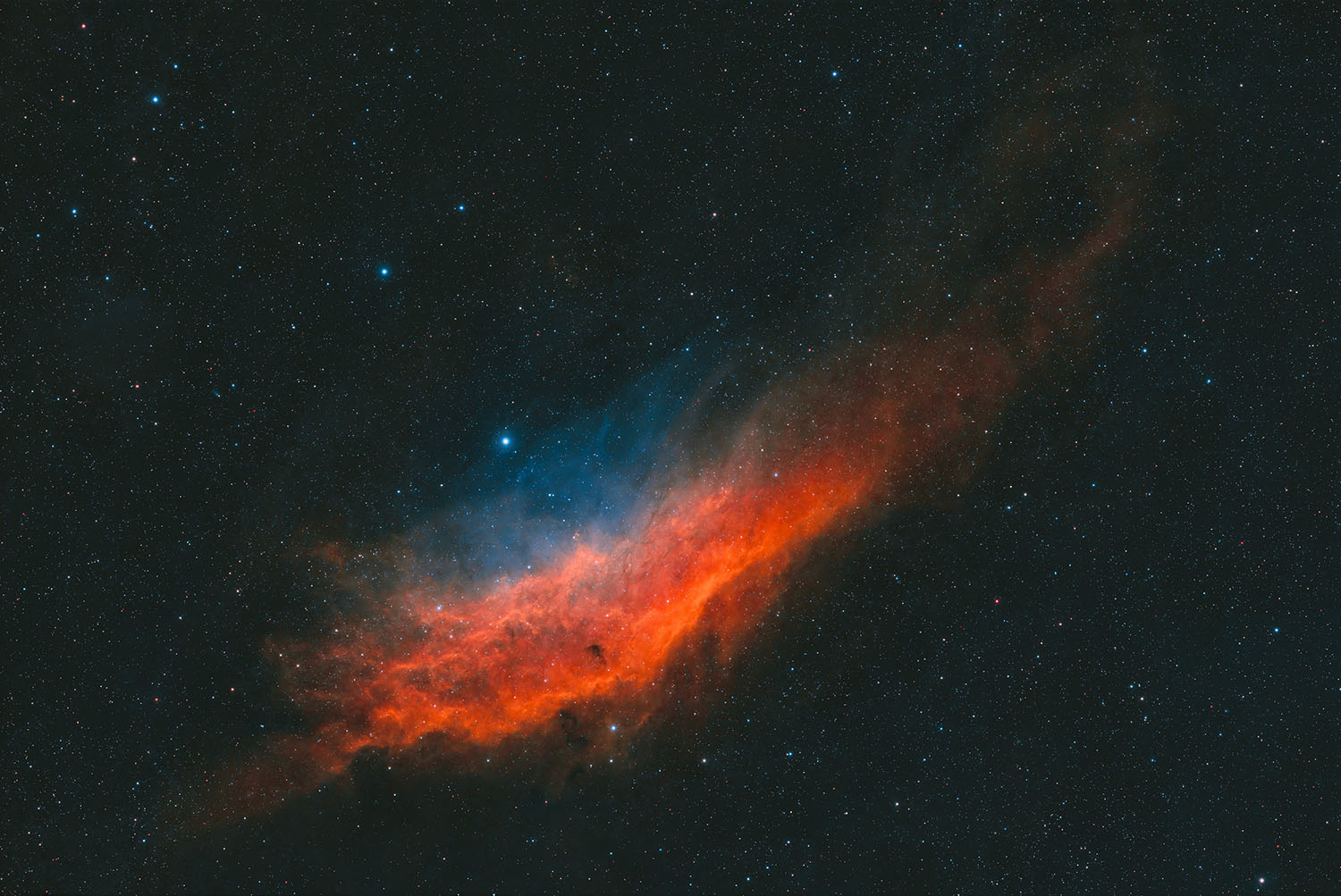 Nakoh 1.0x Flattener for 60GT Astrographs example image of NGC1499.