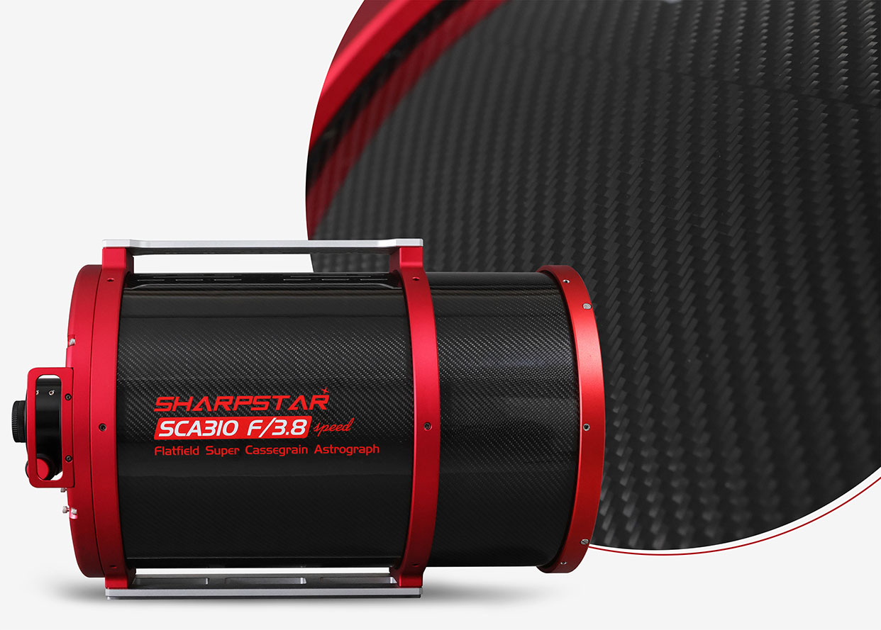 Sharpstar SCA310 f/3.8 Aspherical Cassegrain with Integrated Field Flattener carbon fiber construction
