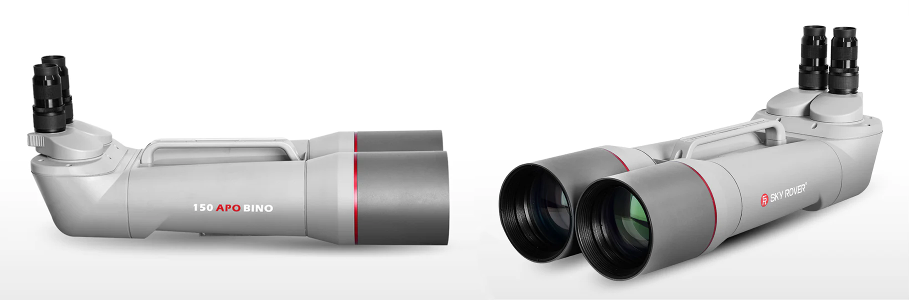 Sky Rover 150mm Giant Binoculars banner showcasing all sides 