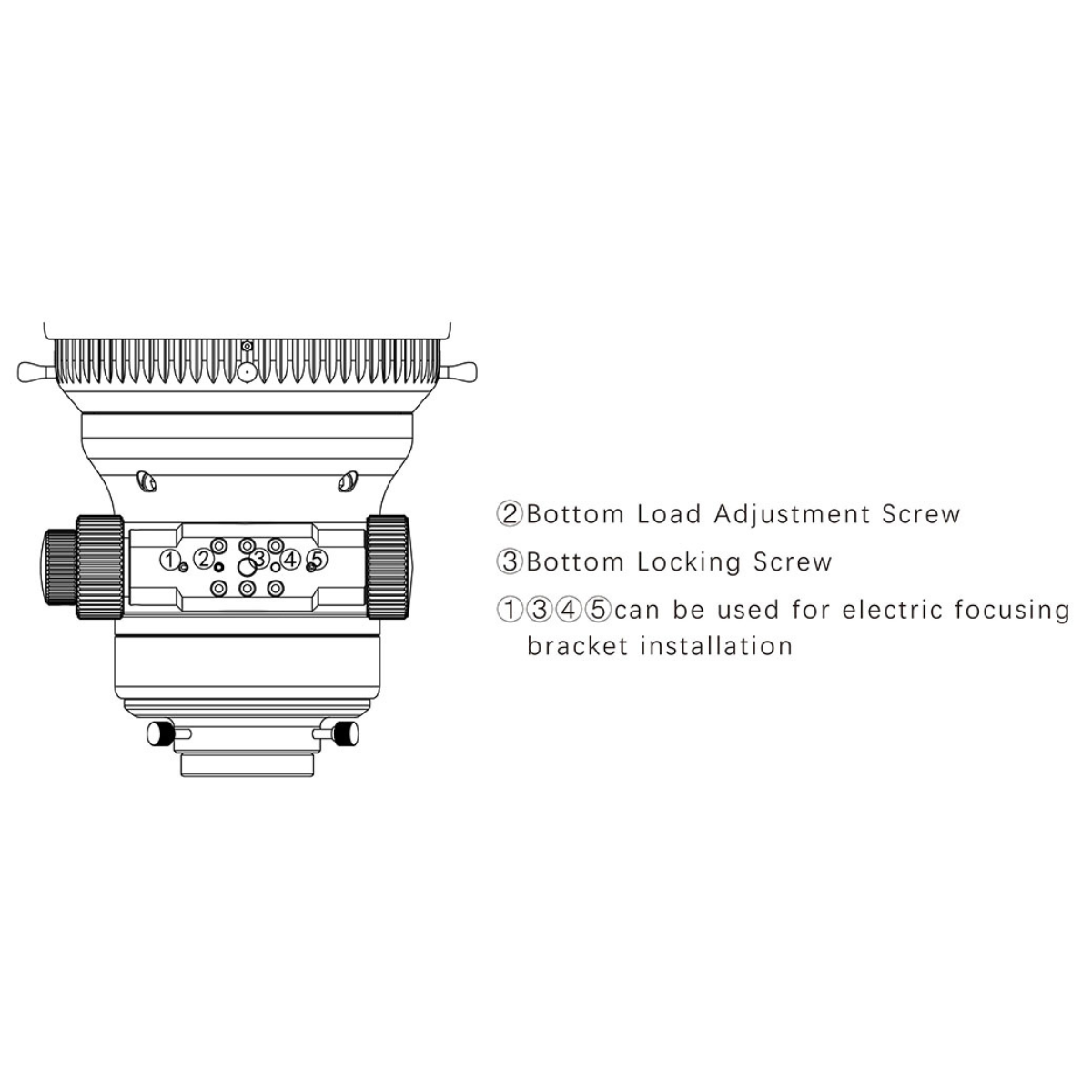 Askar 203 APO focuser mounting holes.