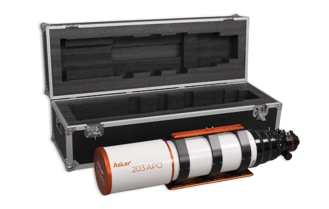 Askar 203 APO optical tube with alluminum carrying case.