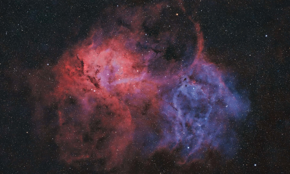 FRA600 Quintuplet Refractor example image of  Sh2-132.