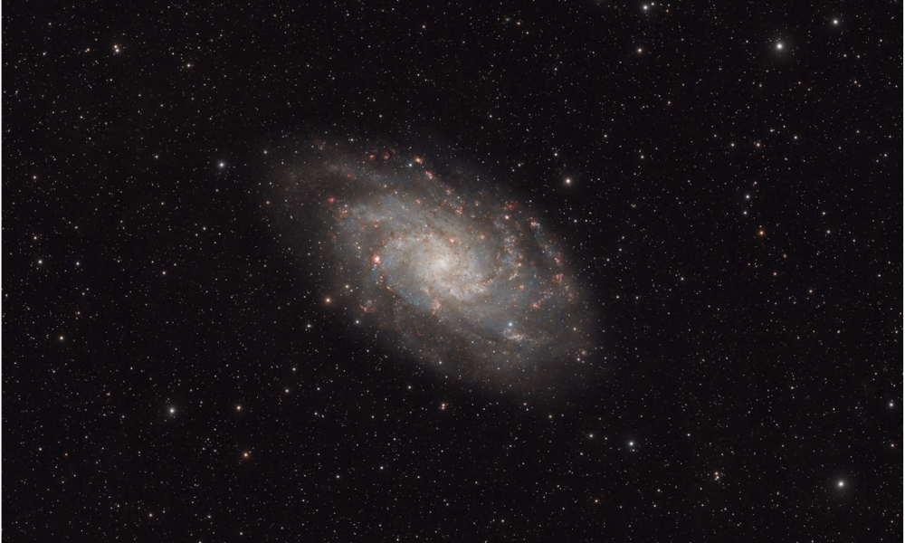 FRA600 Quintuplet Refractor example image of M33 Triangulum Galaxy in HaRGB.