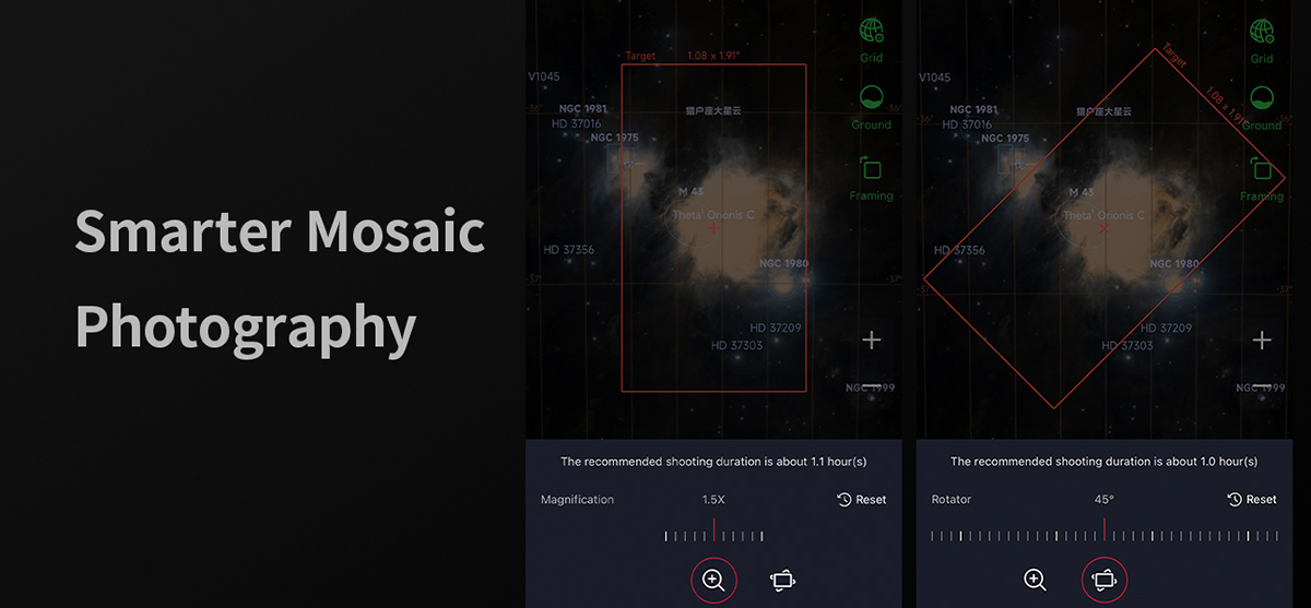 The ZWO Seestar S30 features smarter mosaic photography.