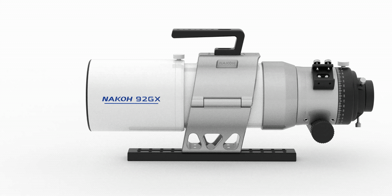Nakoh 92GX f/6.5 Quintuplet Petzval Flat‑Field Astrograph retractable and rotatable dew shield 