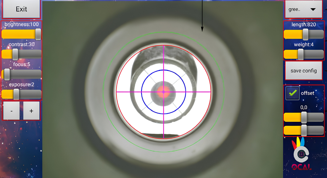 OCAL Electronic Collimator Pro mobile app 
