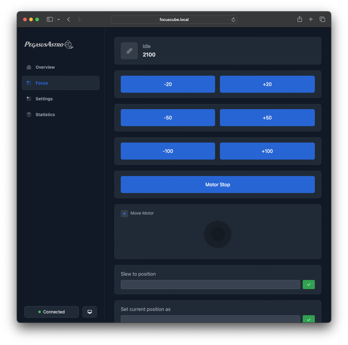 Connecting to the FocusCube Hotspot