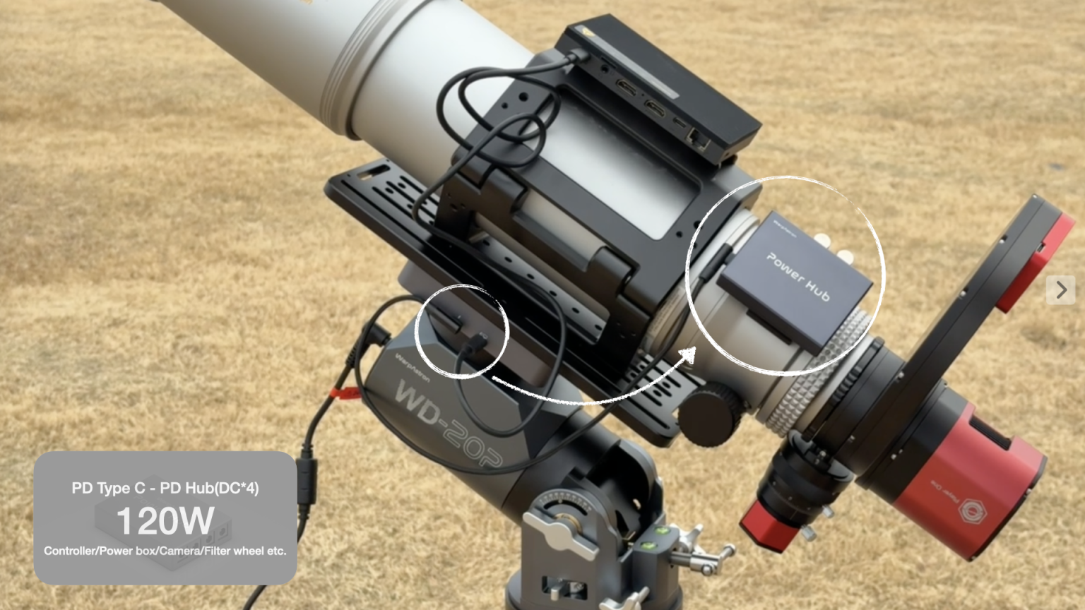 WarpAstron PD Power Hub for WD-20P and Other Mounts