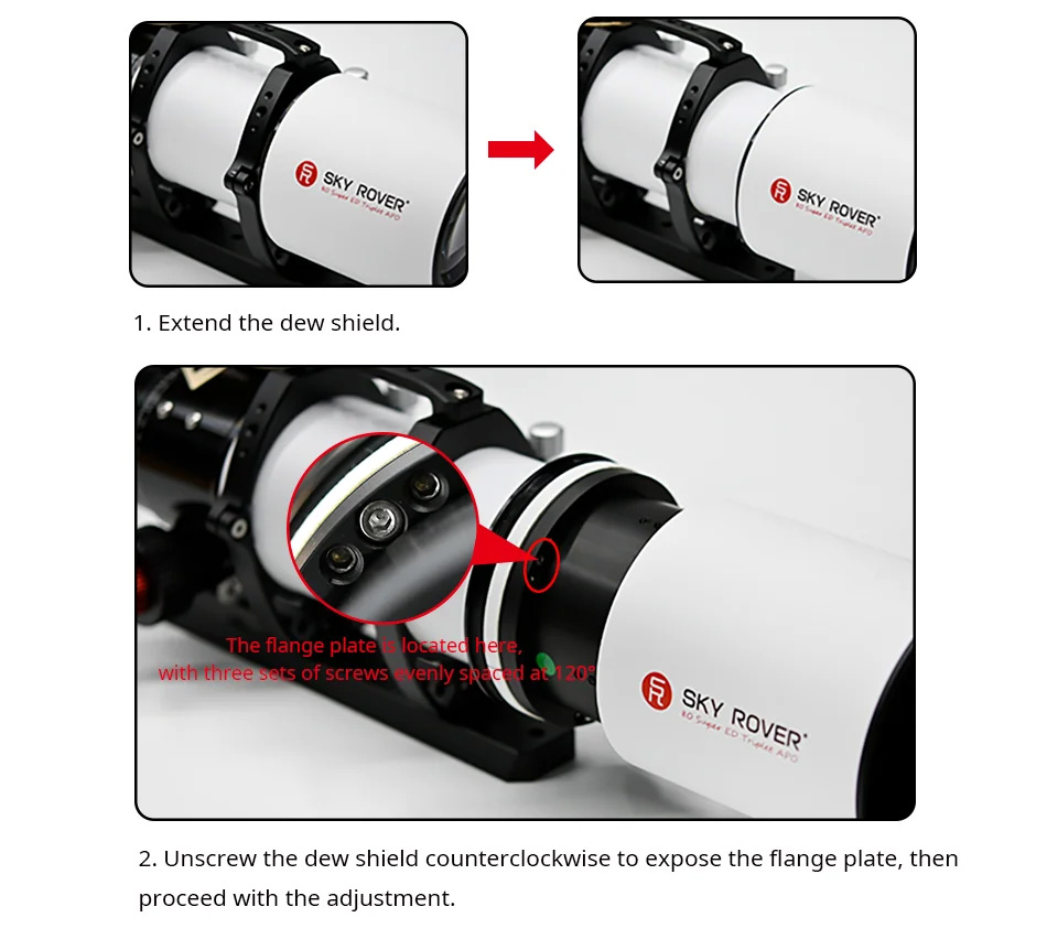 Sky Rover Optics 80 APO PRO F/6 Telescope - New Flange